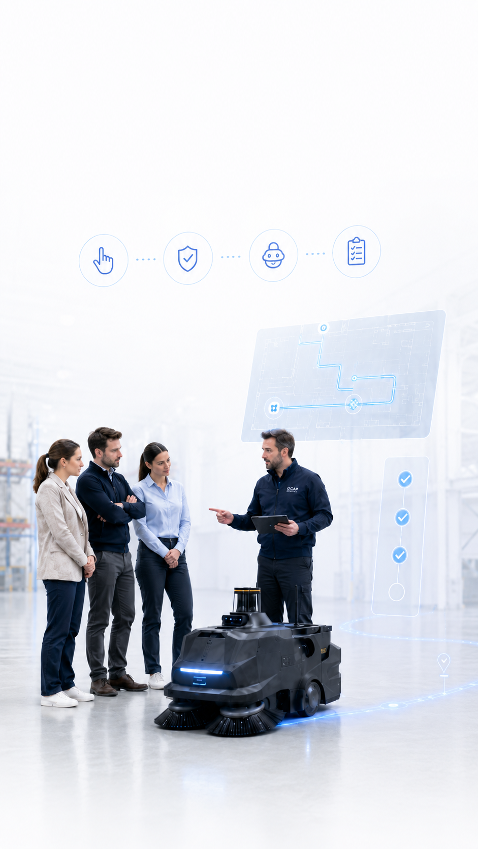 cap robotics services formation illustration